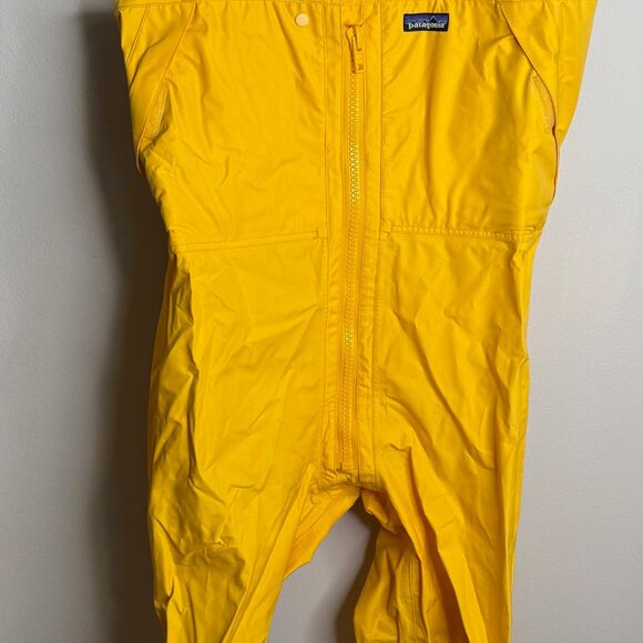 Patagonia Men's Medium Yellow Blue Bib Pants Fishing Offshore Overalls Pull On - Picture 6 of 8